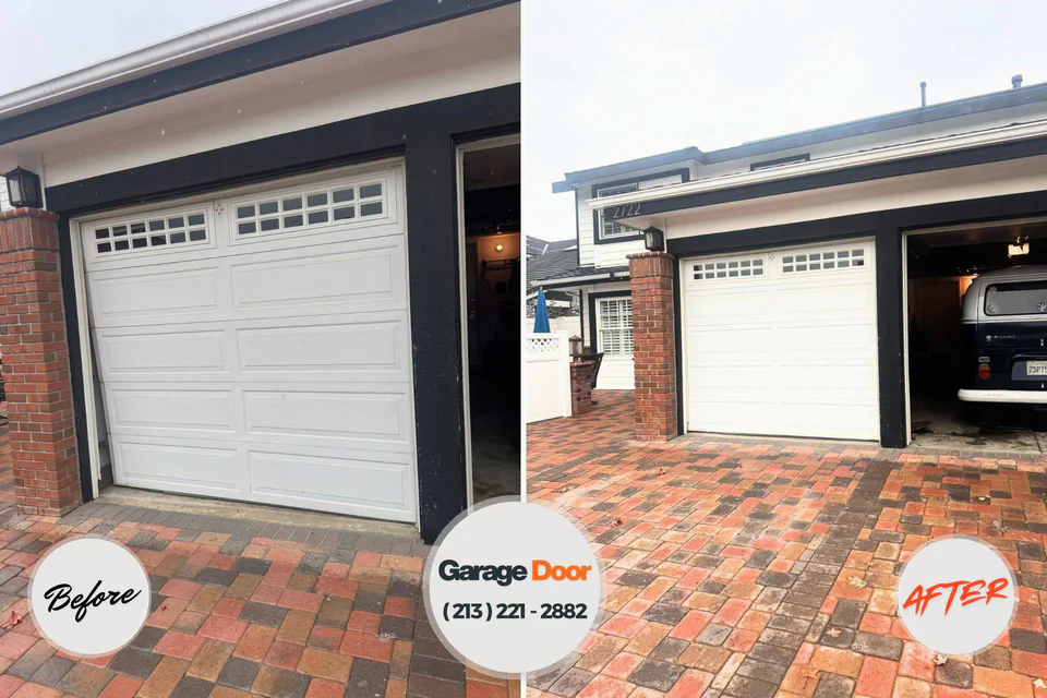 Before and after: garage door repair Rural Retreat, VA